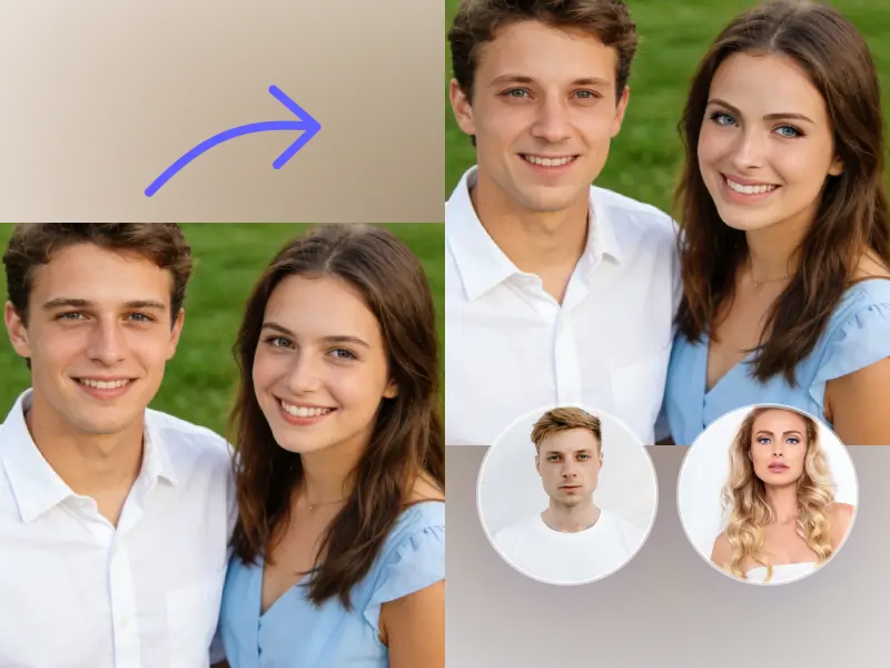 Multiple Face Swap for Photos